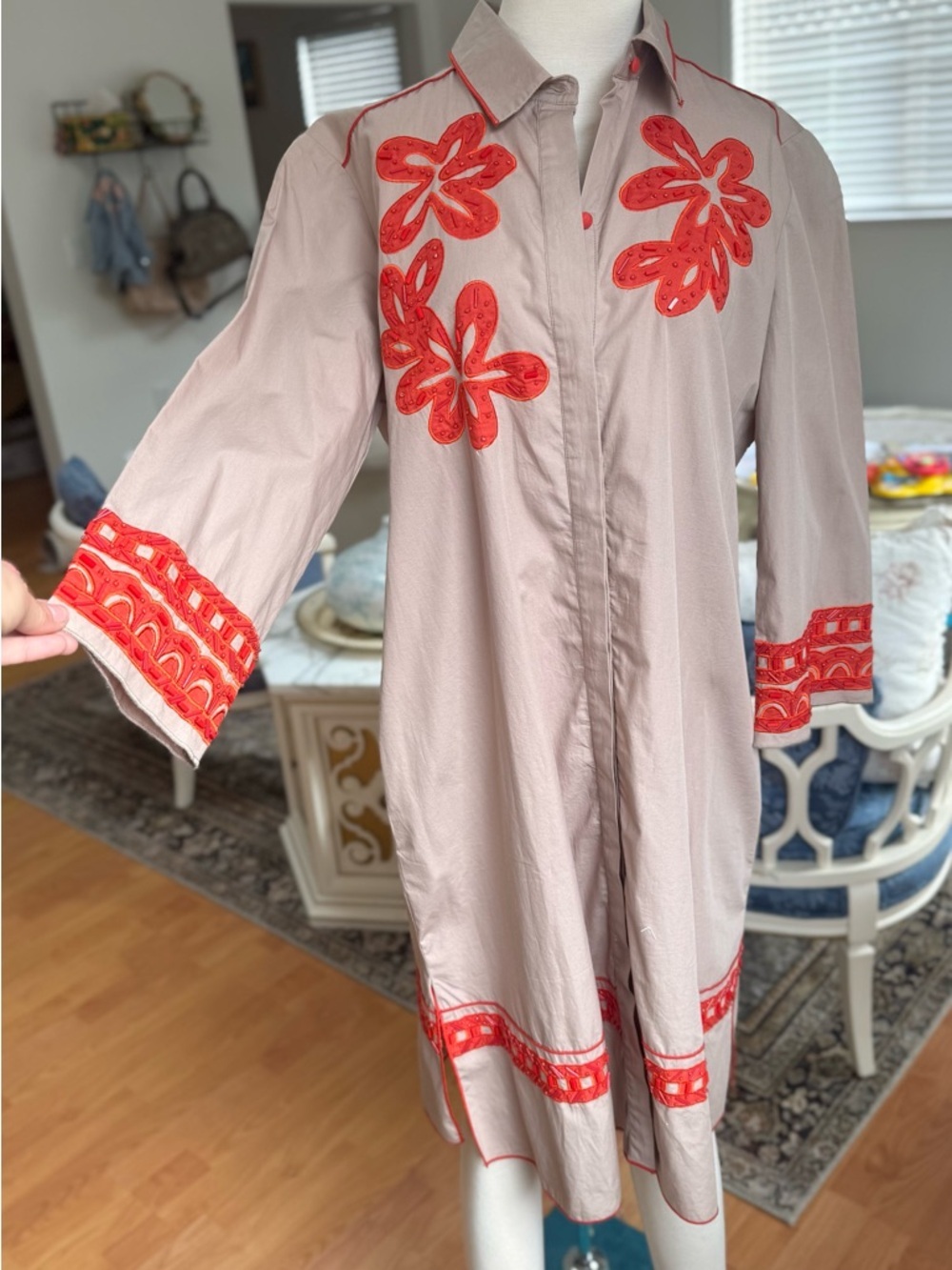 Maliparmi Pale Taupe Button-Front Shirt